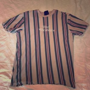 Striped/Embroidered HUF Worldwide tee M/S